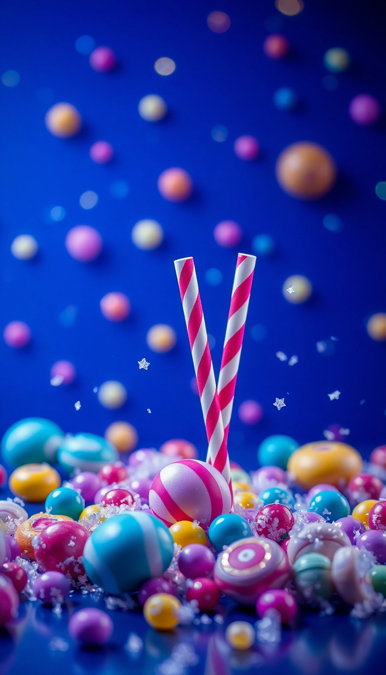 HD iPhone Mixed Candies Close Up Scenic Background Royalty-Free Stock Photo